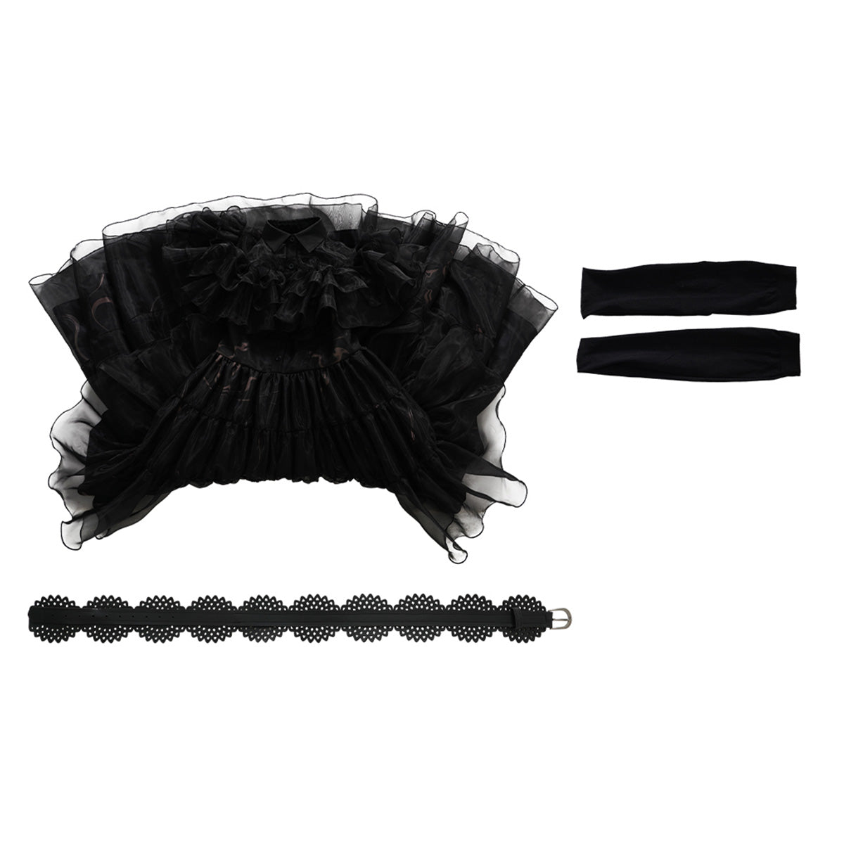 Wednesday The Addams Family (2022 TV Series) Wednesday Black Raval Ball Dress Cosplay Costume Costume - Tophatter Daily Deals