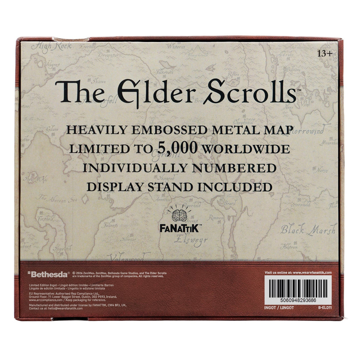 The Elder Scrolls – Limited Edition Metal Map of Tamriel Collectible - Tophatter Daily Deals