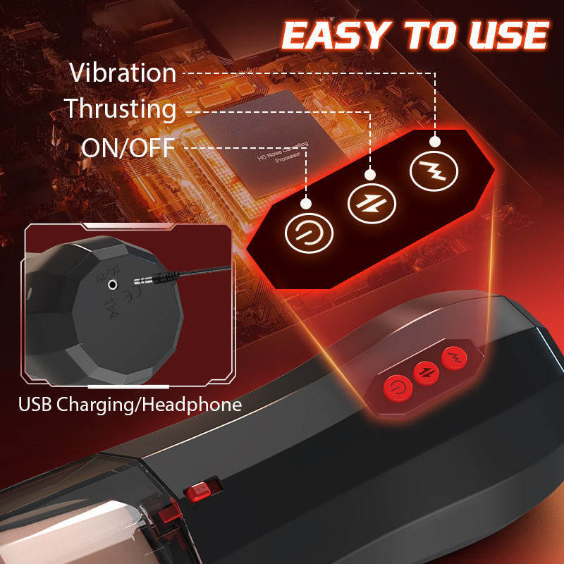 ROKA - Lifelike Vaginal Entrance Thrusting Vibrating Vocal Masturbator Stroker Masturbation Cup - Tophatter Daily Deals