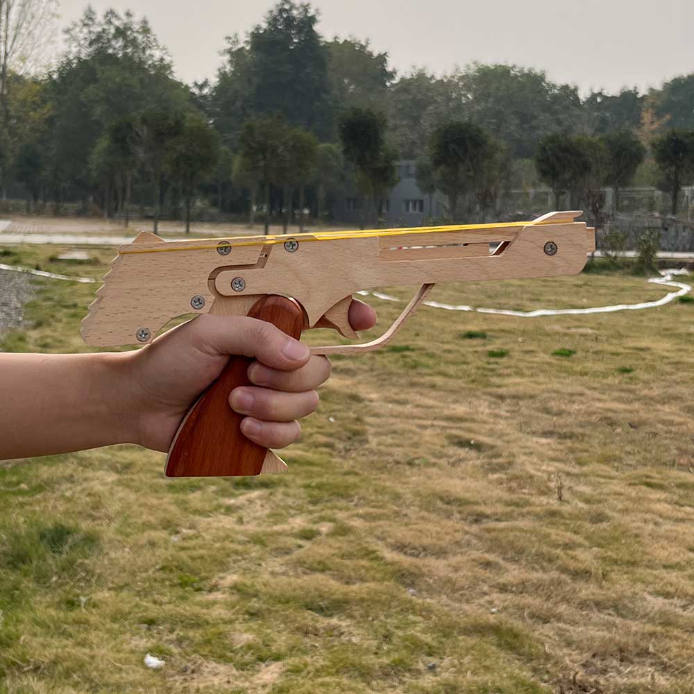 Wooden Assembled Flying Eagle Solid Wood Pistol - Tophatter Daily Deals