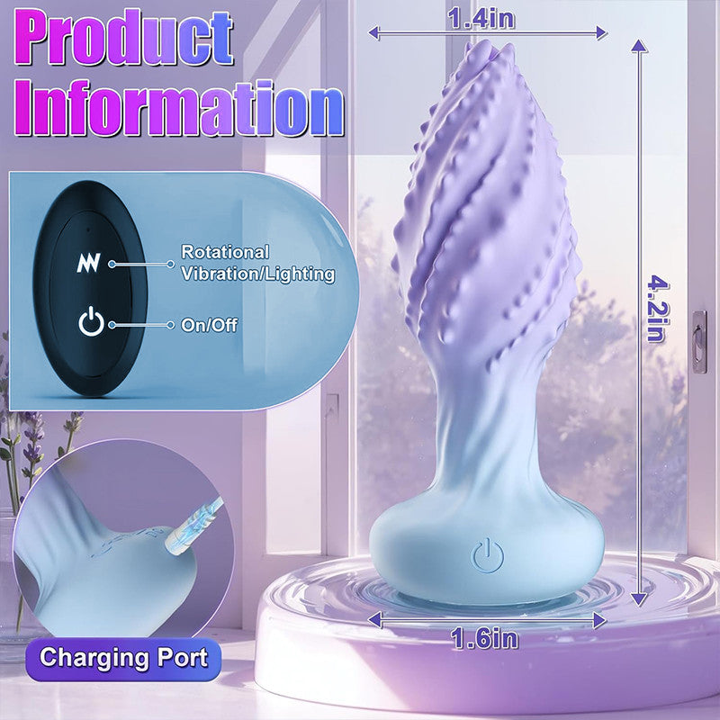 Little Monster - 360° rotating anal vibrator, 10 vibration frequencies, 7-color LED light Anal Toys - Tophatter Daily Deals