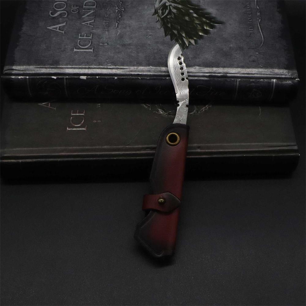 Damascus Steel Nepal Knife With Leather Case - Tophatter Daily Deals