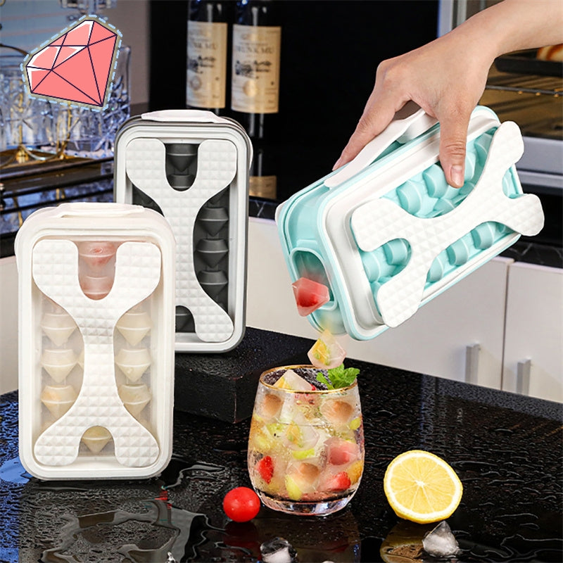 2in1 Portable Silicone Ice Ball Mold Ice Maker Water Bottle Ice Cube Mould Bottle Creative Ice Ball Diamond Curling Summer Kitchen Gadgets 0 - Tophatter Daily Deals