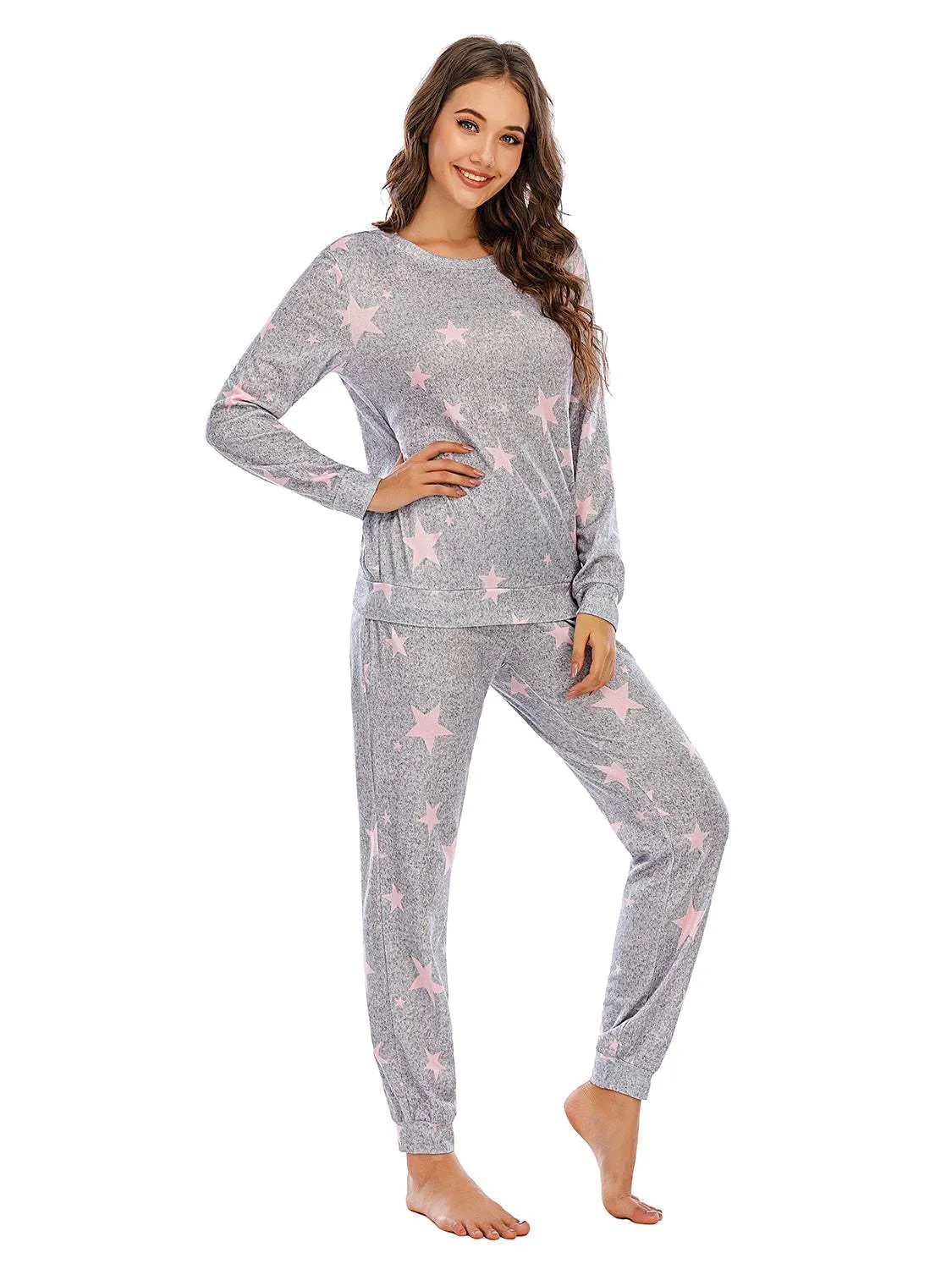 Star Top and Pants Lounge Set Loungewear Sets - Tophatter Daily Deals