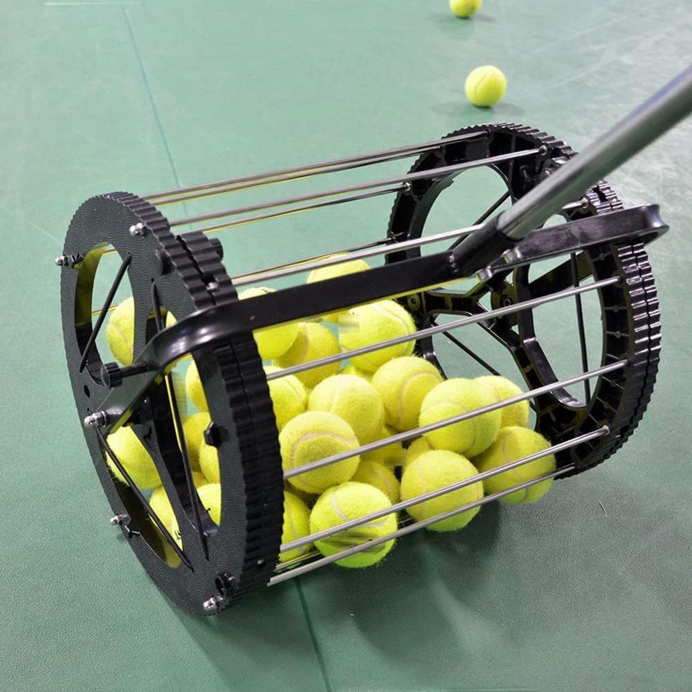 Tennis Ball Basket 80 Capacity with Stand Sports & Fitness > Racquet Sports > Tennis - Tophatter Daily Deals