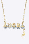 ANGEL Zircon 925 Sterling Silver Necklace Gold One Size Necklaces - Tophatter Daily Deals