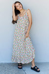 Doublju In The Garden Ruffle Floral Maxi Dress in Natural Rose Floral Casual Dresses - Tophatter Daily Deals