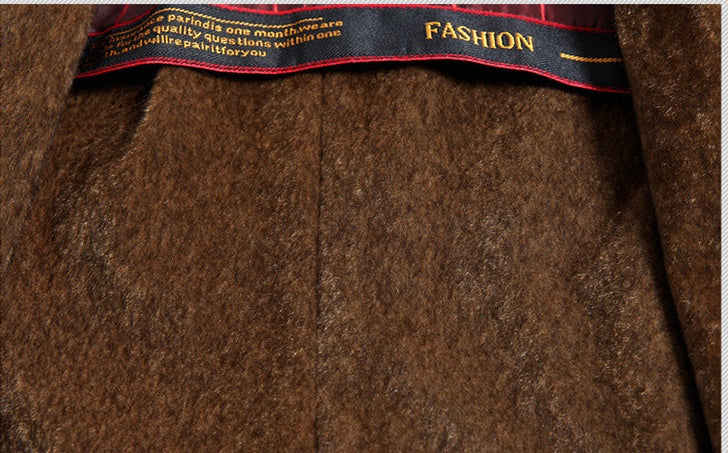Warm Classic Men's Overcoat - Midlength Wool Cashmere 3D Changing Face Moving Picture Frame - Tophatter Daily Deals