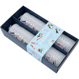 Set of 2 Winter Wonderland Christmas Advent Candles | Christmas Pillar Candles Advent Candle - Tophatter Daily Deals