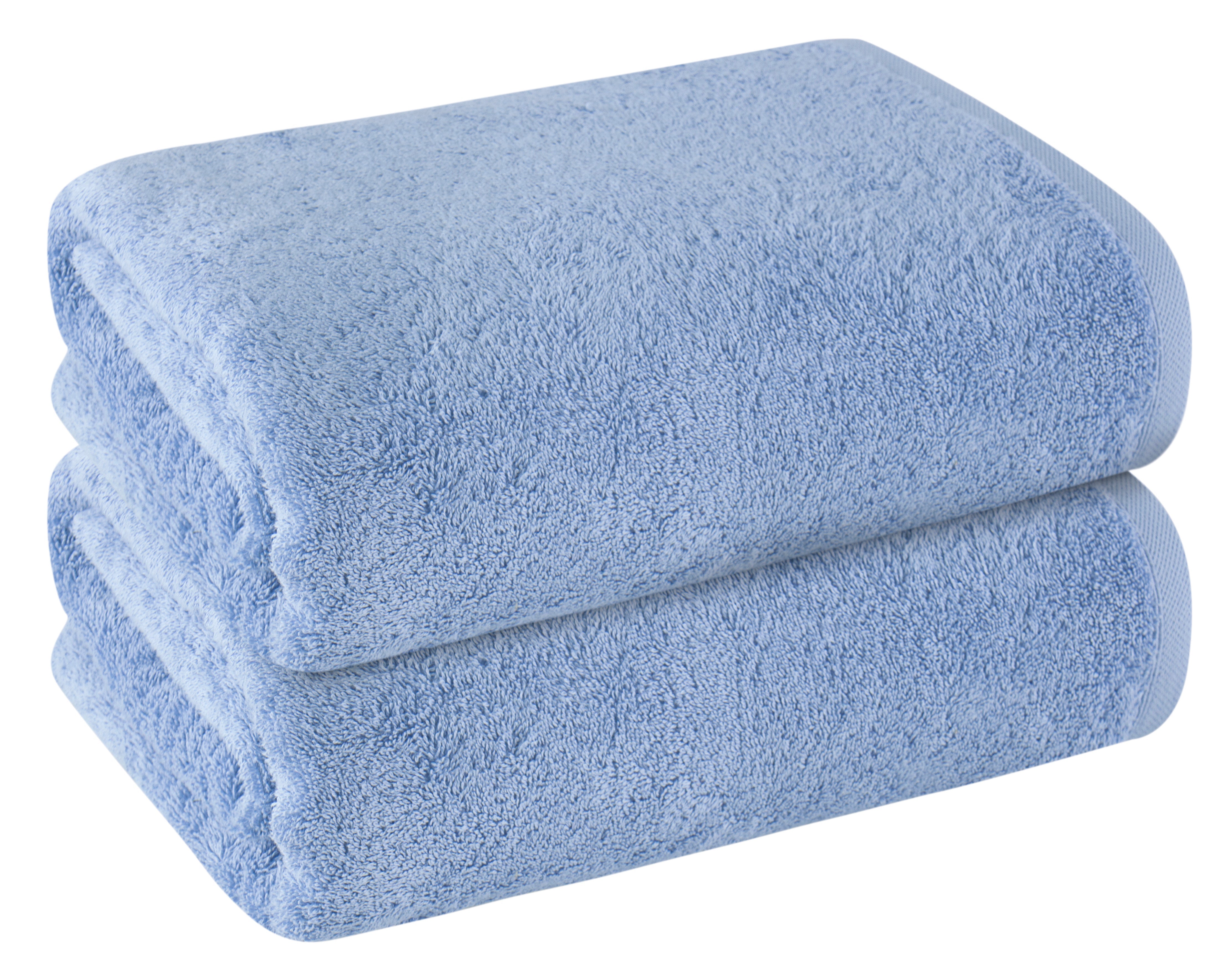 Turkish Cotton Jumbo Bath Sheet 40X80" Blue Bath Towel - Tophatter Daily Deals