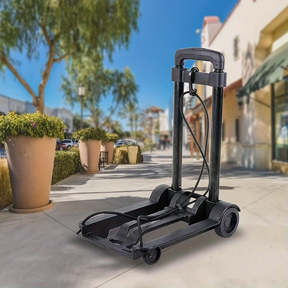 Folding Trolley with 2 Wheels Telescopic Handle Dollies & Hand Trucks - Tophatter Daily Deals