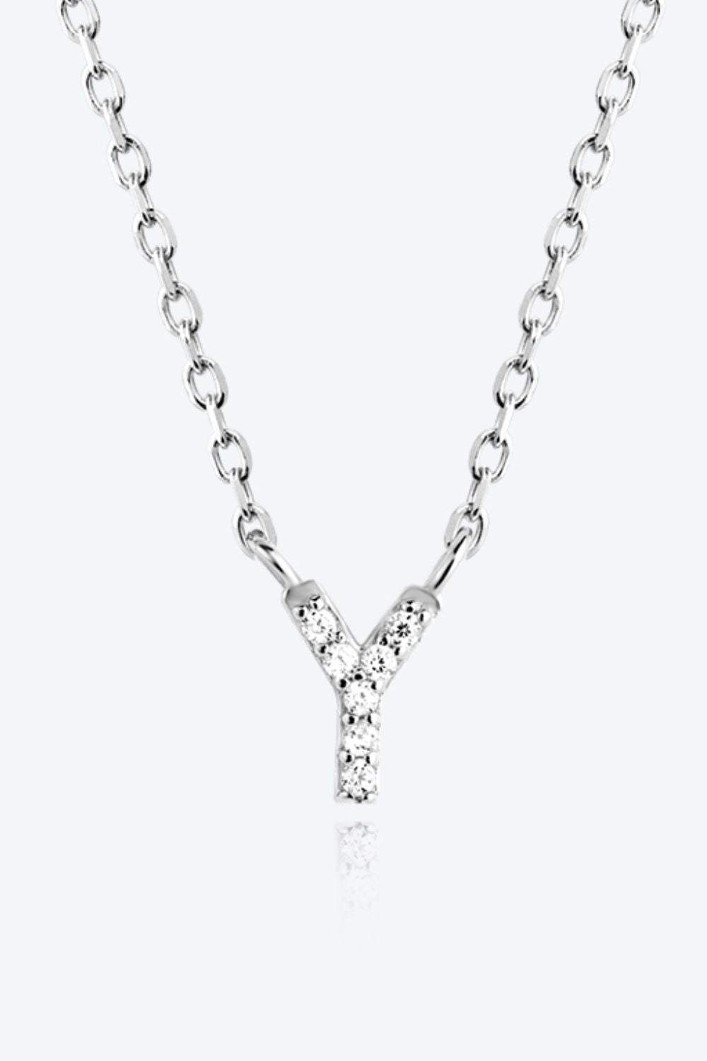 V To Z Zircon 925 Sterling Silver Necklace Necklaces - Tophatter Daily Deals