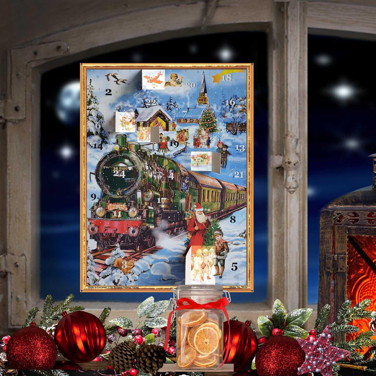 Train in the Snow Christmas Advent Calendar Traditional Picture Advent Calendar Advent Calendar - Tophatter Daily Deals