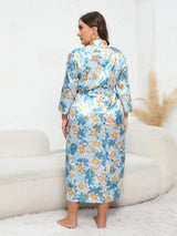 Plus Size Tie Waist Robe Sleep Dresses - Tophatter Daily Deals