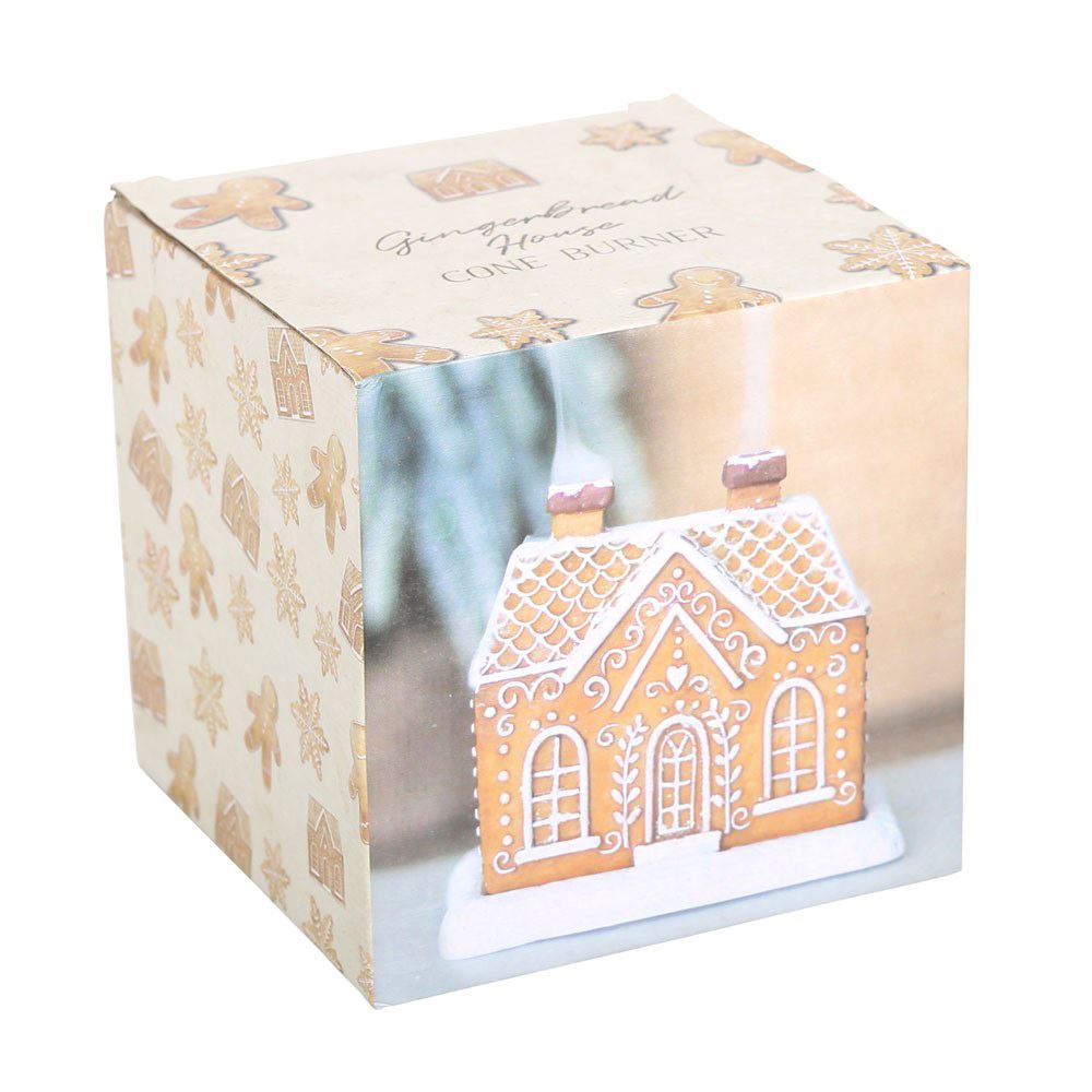 Gingerbread House Incense Burner Festive Christmas Ornament with Cinnamon Cones Oil Burner - Tophatter Daily Deals