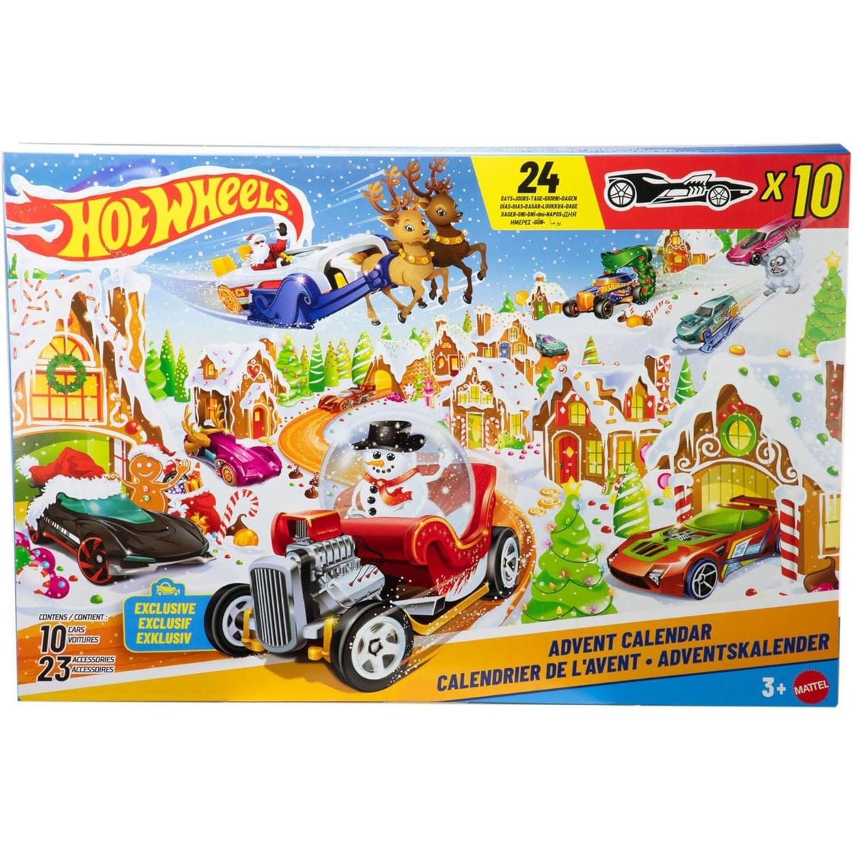 Hot Wheels Christmas Advent Calendar | 10 Hot Wheels Cars & 14 Accessories Advent Calendar - Tophatter Daily Deals