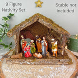 Traditional Nativity Set With 9 Detailed Figurines Nativity Set - Tophatter Daily Deals