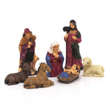 7-Piece Mini Christmas Nativity Set | Traditional Holy Family Figurines Nativity Set - Tophatter Daily Deals