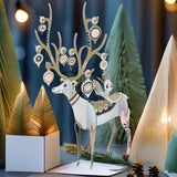 Large Folksy Reindeer Pop & Slot Decoration | Colourful 3D Christmas Reindeer Ornament - Tophatter Daily Deals