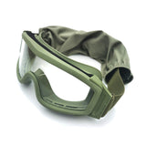 Against Wind And Sand Anti-shock Off-road Glasses Labor Protection Mirror Green Frame Transparent Sheet 0 - Tophatter Daily Deals