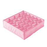 24 Compartment Underwear Sock Storage Box Washable Pink red 0 - Tophatter Daily Deals