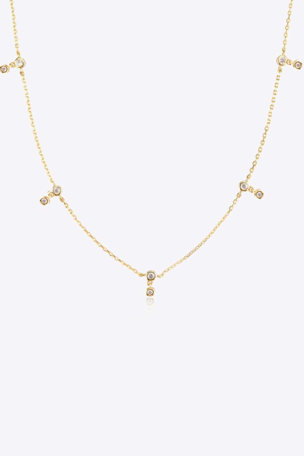 Zircon 925 Sterling Silver Necklace Gold One Size Necklaces - Tophatter Daily Deals