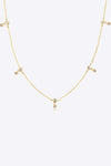 Zircon 925 Sterling Silver Necklace Gold One Size Necklaces - Tophatter Daily Deals