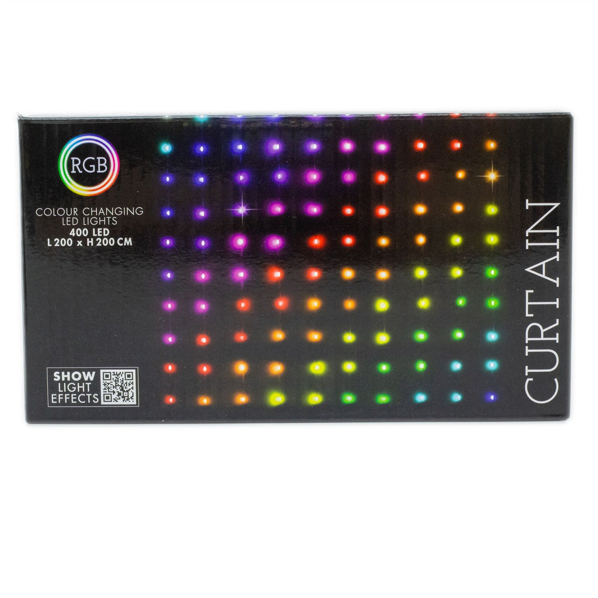 400 RGB LED Colour Changing Curtain Lights | Multi-coloured Window Lights 5x2x2m Fairy Lights - Tophatter Daily Deals