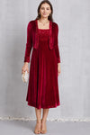 Sequin Long Sleeve Midi Dress Deep Red Cocktail Dresses - Tophatter Daily Deals