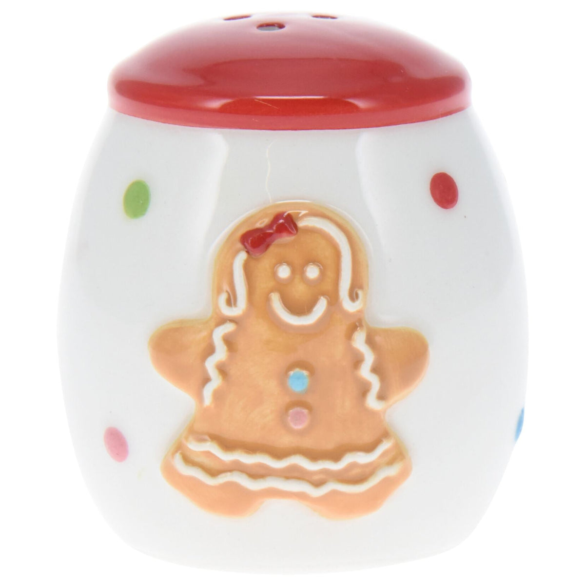 Christmas Gingerbread Salt & Pepper Shakers | White Ceramic Salt And Pepper Pots Salt and Pepper Shakers - Tophatter Daily Deals