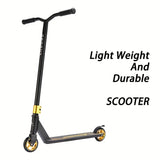 360° Stunt Kick Scooter Black Gold PU Wheels Riding Scooters - Tophatter Daily Deals
