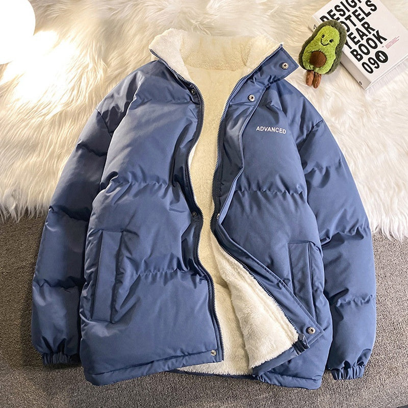Warm Relaxed Women’s Puffer Jacket - Oversized Fleece Winter Blue 3D Changing Face Moving Picture Frame - Tophatter Daily Deals