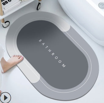Bathroom Absorbent And Quick-drying Floor Mat Light Grey 1PCS 0 - Tophatter Daily Deals