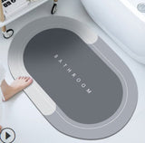 Bathroom Absorbent And Quick-drying Floor Mat Light Grey 1PCS 0 - Tophatter Daily Deals