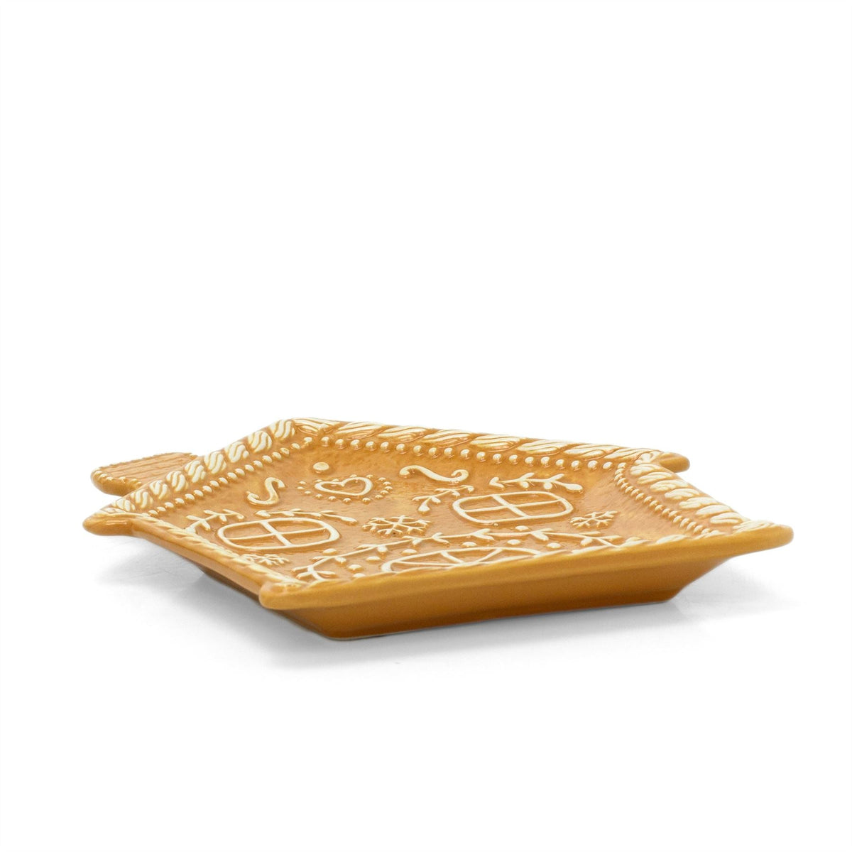 Gingerbread House Ceramic Serving Plate | Christmas Gingerbread Tableware 23cm Plate - Tophatter Daily Deals
