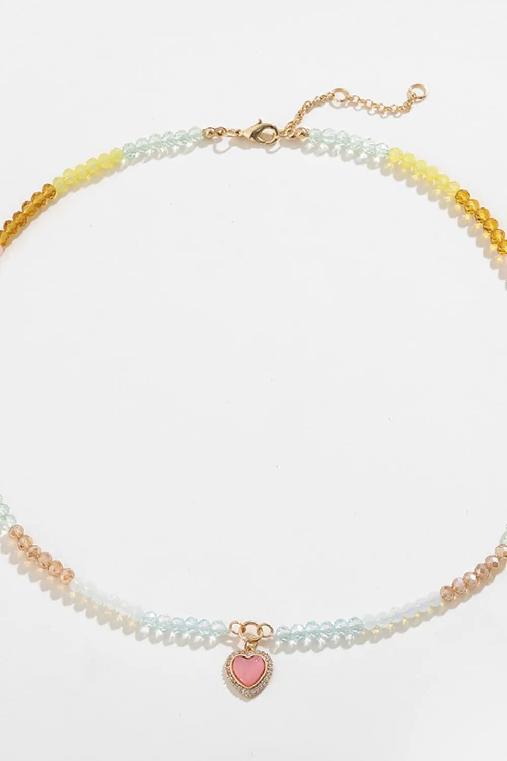 Heart Pendant Beaded Necklace Necklaces - Tophatter Daily Deals