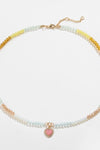 Heart Pendant Beaded Necklace Necklaces - Tophatter Daily Deals