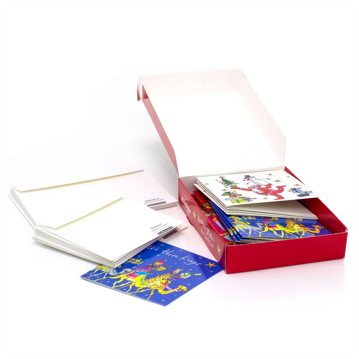 Pack of 20 Quentin Blake Charity Christmas Cards | Box with 5 Designs for NSPCC Greeting Card - Tophatter Daily Deals