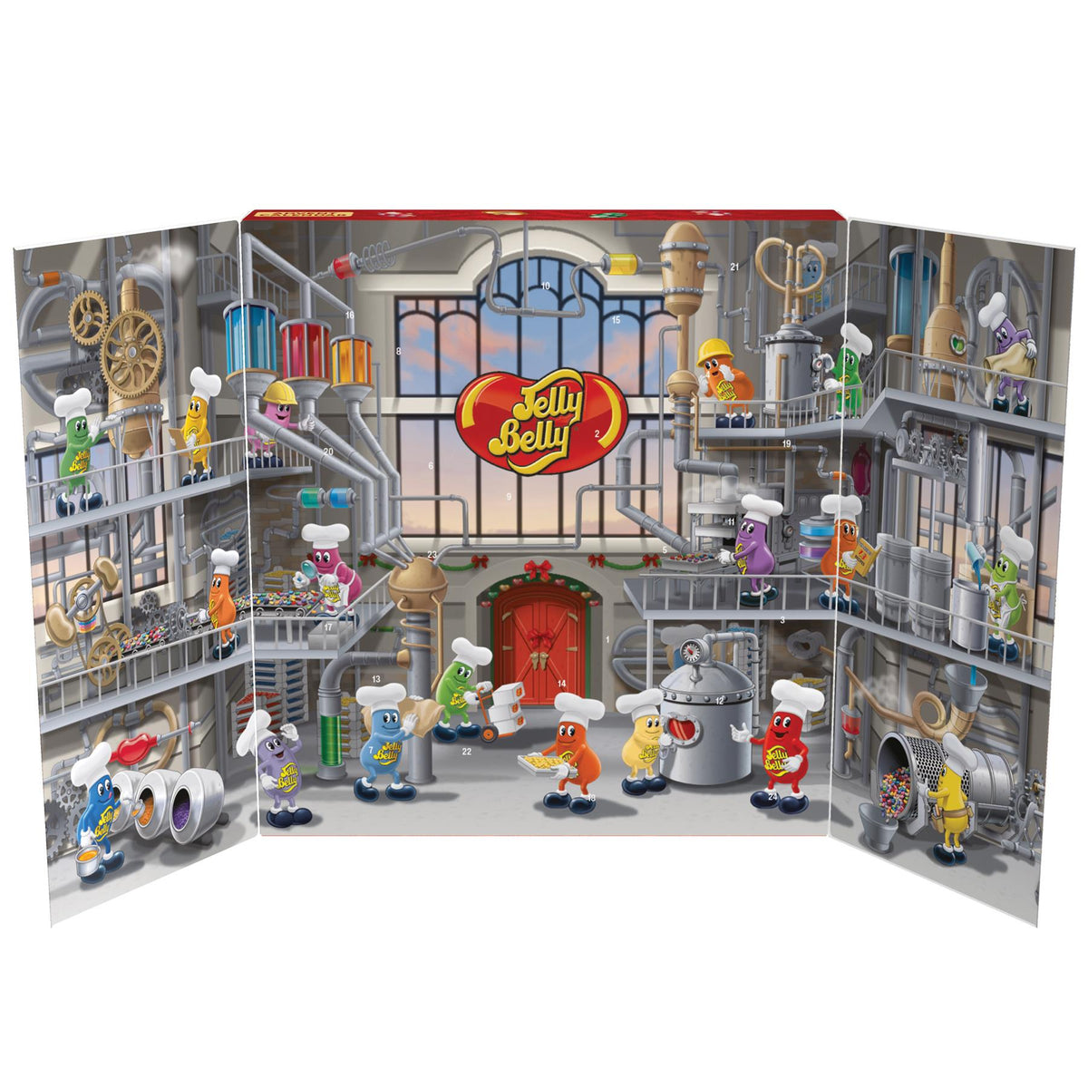 Jelly Belly Christmas Jumbo Factory Christmas Advent Calendar with 24 Bags Advent Calendar - Tophatter Daily Deals