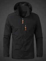 Waterproof Mens Outdoor Jacket - Athletic Technical Shell Black - Tophatter Daily Deals
