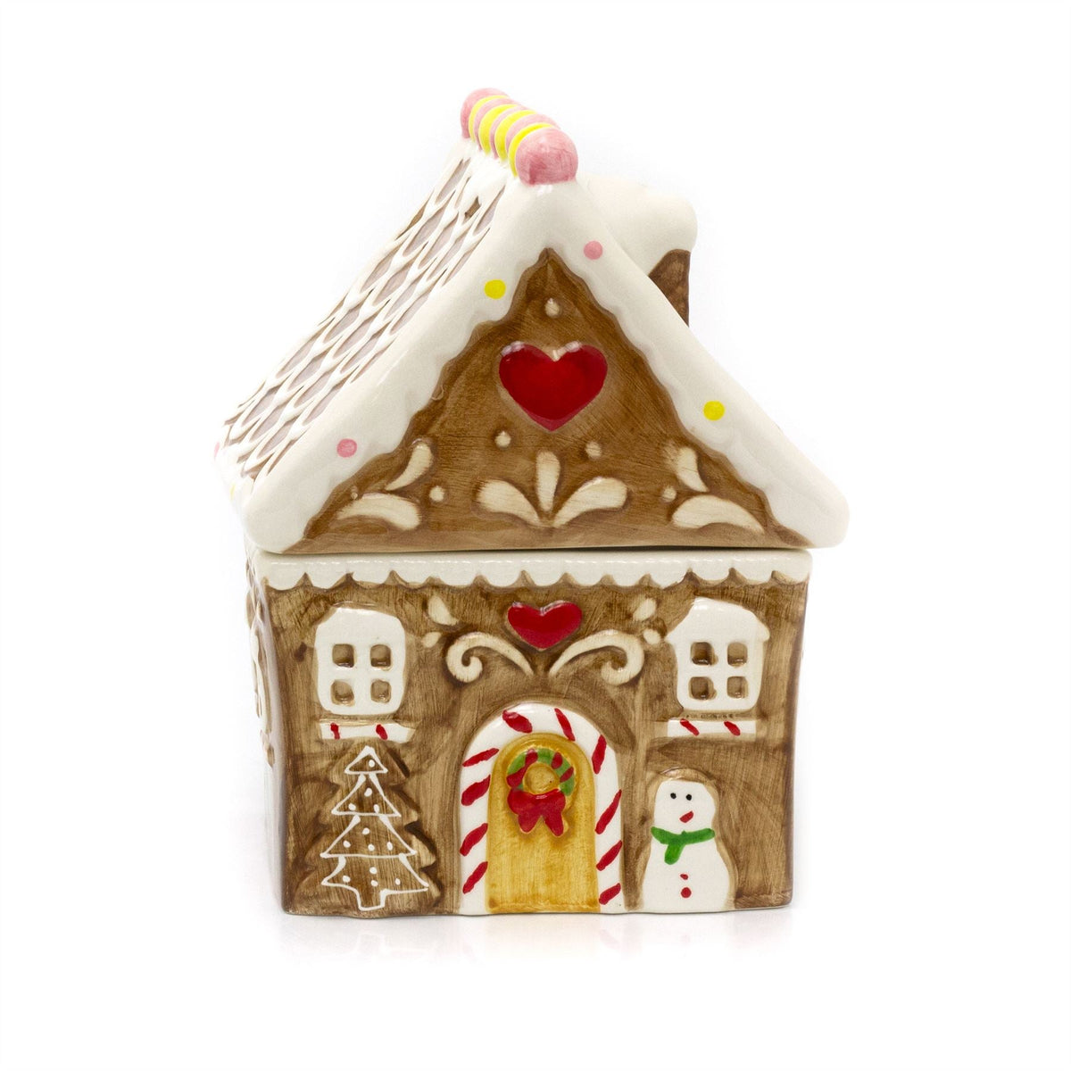 Medium Christmas Gingerbread Biscuit Barrel | Gingerbread House Cookie Jar Jar - Tophatter Daily Deals