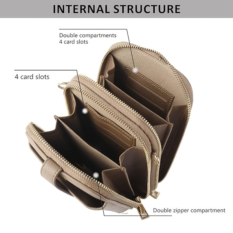 Phone Crossbody Bag with 8 Card Slots and Wide Adjustable Strap Handbags & Wallets - Tophatter Daily Deals