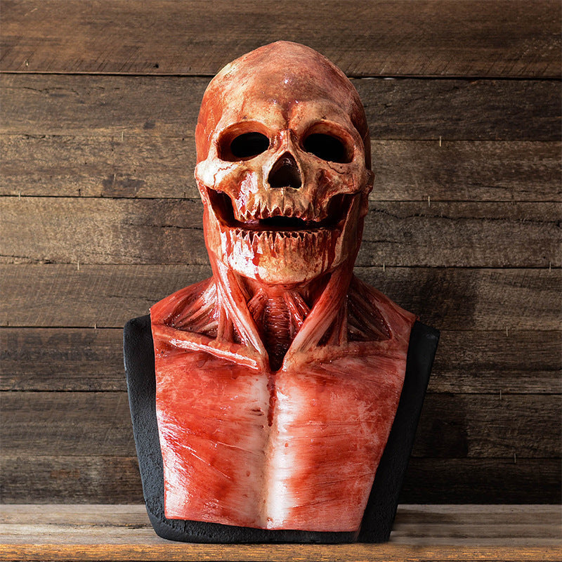 Bloody Latex Skull Mask Realistic Horror Halloween Prop Red 3D Changing Face Moving Picture Frame - Tophatter Daily Deals