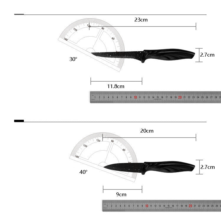 A Full Set Of Kitchen Knives 17 Stainless Steel Knives 0 - Tophatter Daily Deals