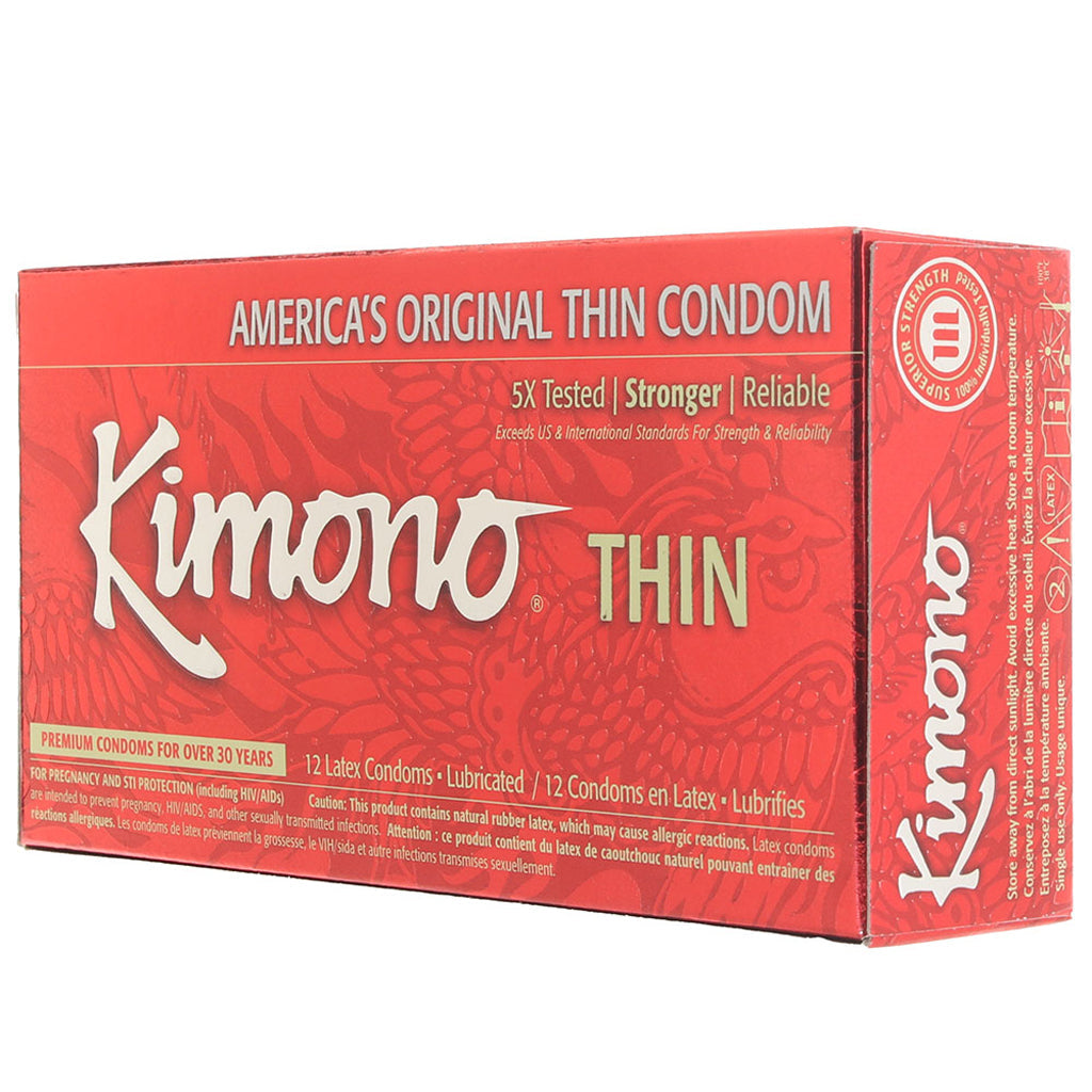Kimono Thin Condoms in 12 Pack - Tophatter's Adult Products Condoms - Tophatter Daily Deals