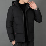 Warm Classic Mens Hooded Jacket - Padded, Cotton, City Wear 3D Changing Face Moving Picture Frame - Tophatter Daily Deals