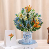 3d Stereoscopic Greeting Cards Creative Bouquet Stereoscopic Greeting Cards Bird Of Paradise 0 - Tophatter Daily Deals