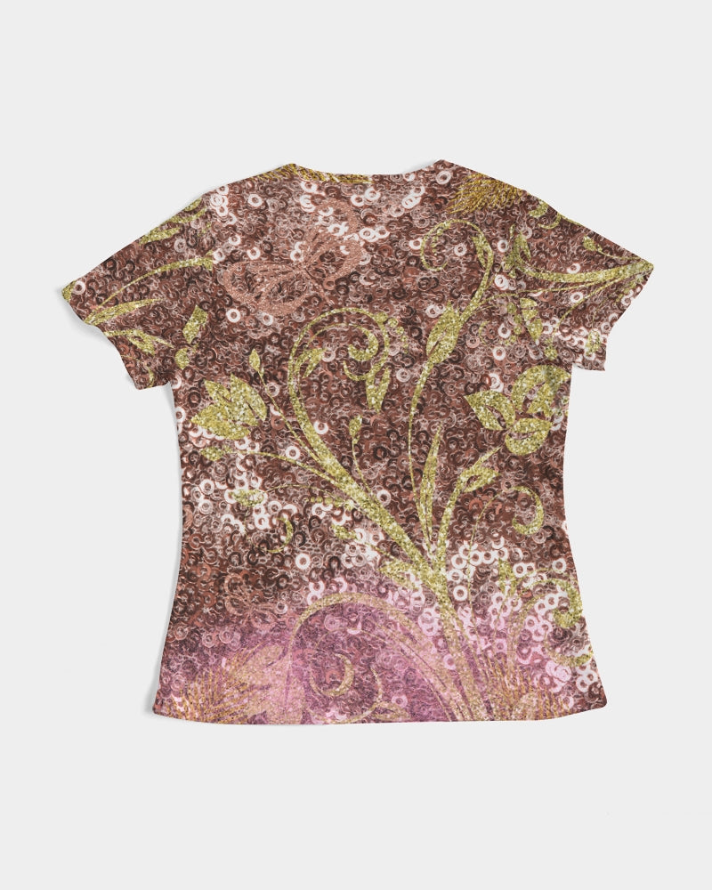 BEAUTIFUL PURPLE GITTER DESIGN CREATED BY FLIPSTYLEZ Women's All-Over Print Tee All-Over Print Tees & Tops - Tophatter Daily Deals
