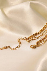 18K Gold Plated Layered Chain Necklace Necklaces - Tophatter Daily Deals