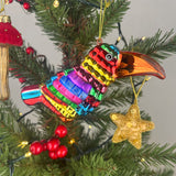 Rainbow Toucan Christmas Bauble | Tropical Bird Christmas Tree Ornament - 12cm Baubles - Tophatter Daily Deals